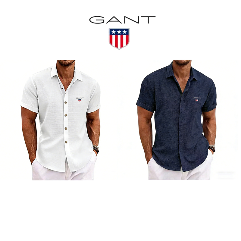 GANT® Chemise en lin pour homme à la coupe ample – lot de 2 pièces