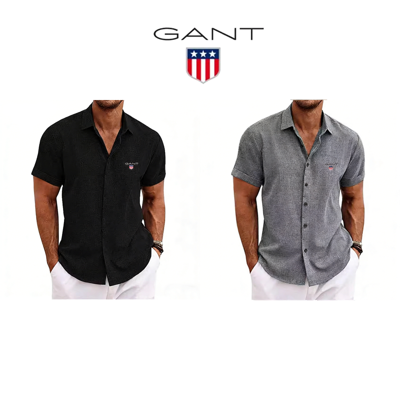 GANT® Chemise en lin pour homme à la coupe ample – lot de 2 pièces