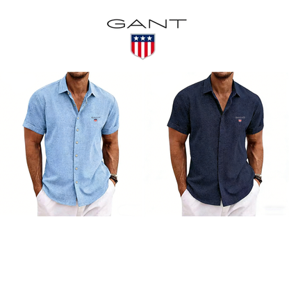 GANT® Chemise en lin pour homme à la coupe ample – lot de 2 pièces