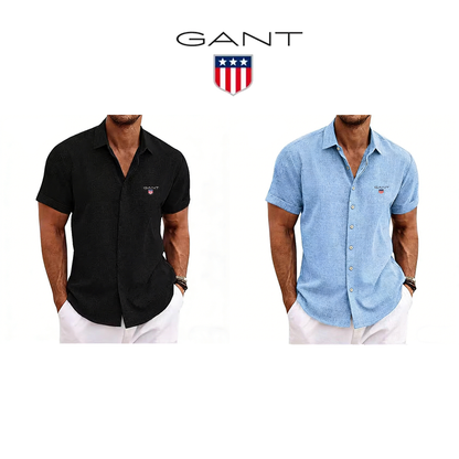 GANT® Chemise en lin pour homme à la coupe ample – lot de 2 pièces
